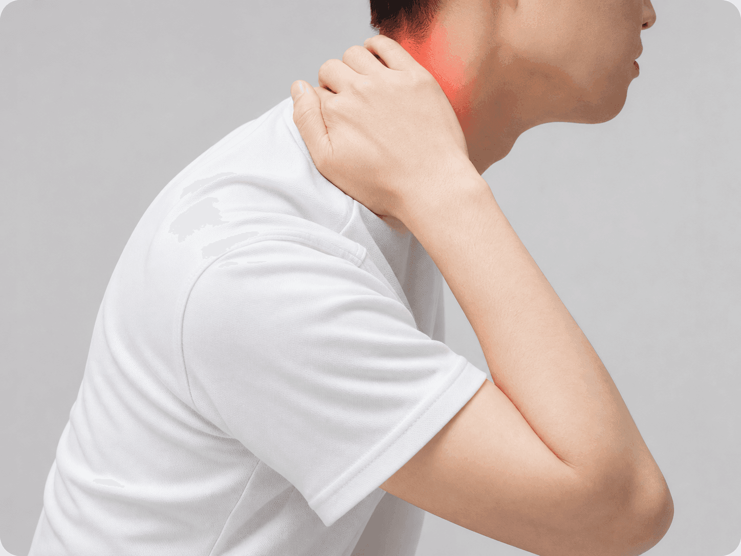 목과 상체 자세 변화를 표현한 의료 이미지